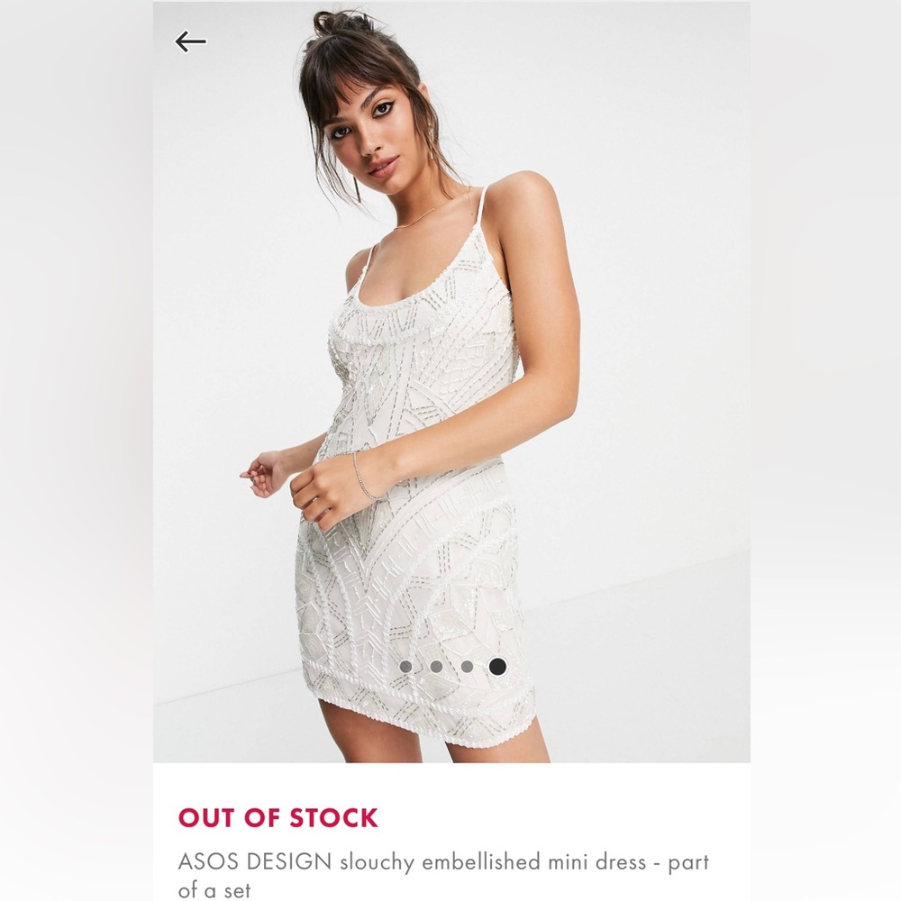 ASOS DESIGN slouchy embellished mini dress